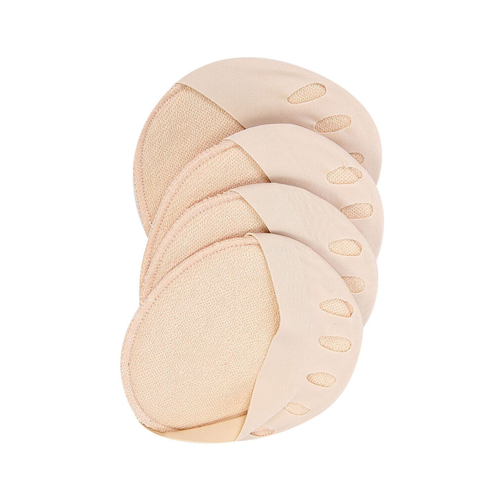 2 Pairs Stress-Relief Forefoot Pads for High Heels Soft Elastic Skin Color