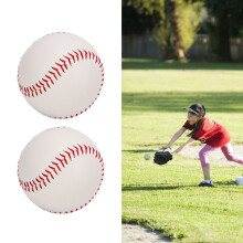 Übung Softball PU-Leder Hart Professionelles Training Baseball für Outdoor-Sport 2 Stück