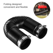 76 mm / 3 Zoll Auto-Kaltluftansaugrohr Flexibler Schlauch Universal Schwarz