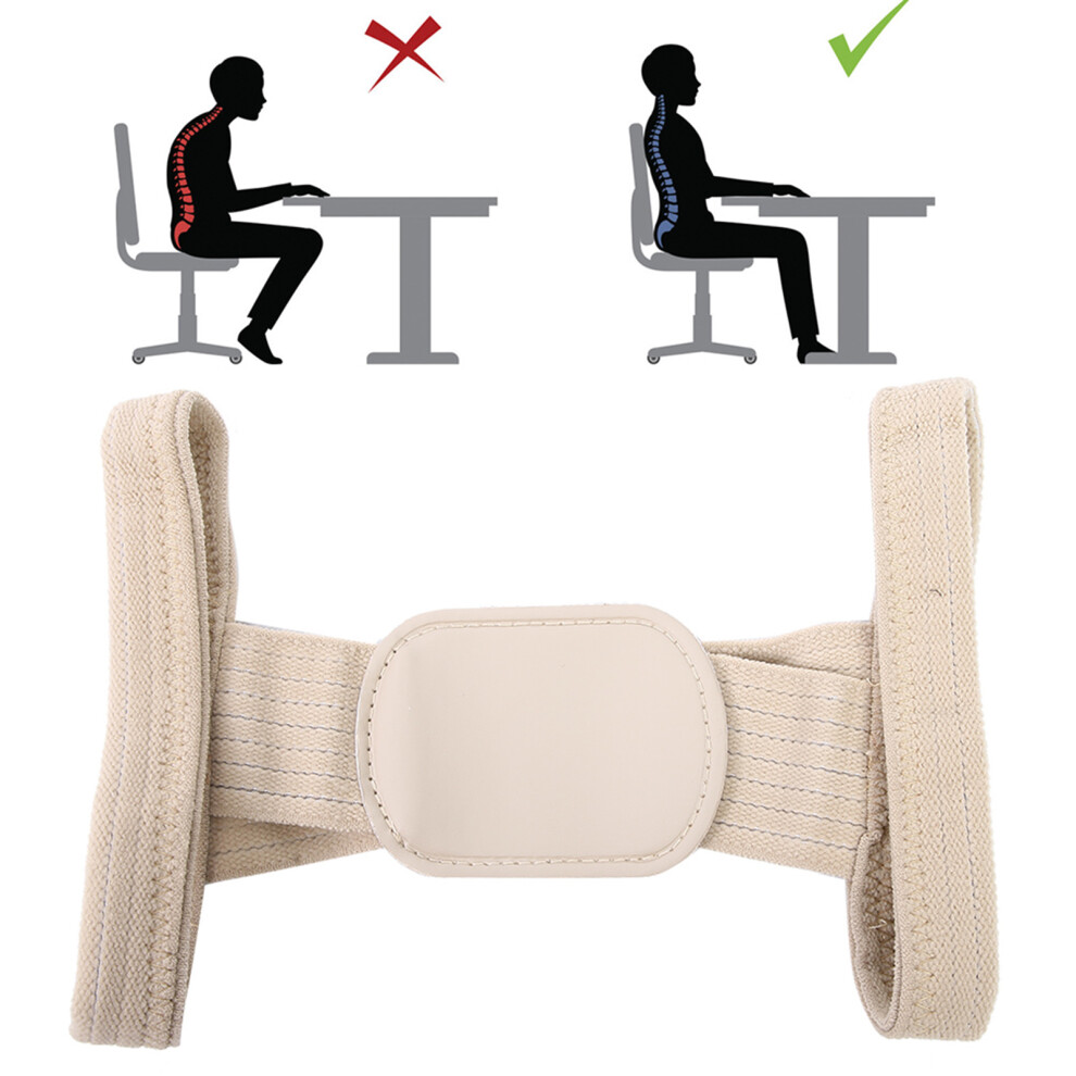 Beige Spine Support Brace: Hunchback Correction & Posture Improvement