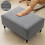 Ottoman Cover Rectangular Stretchable Footstool Protector with Elastic Base for Living Room Storage Light Grey Small 2