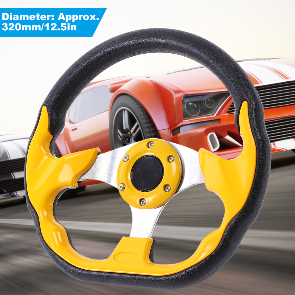 320Mm/12.5In Car Sport Steering Wheel Aluminum Pvc Universal Accessory 9371340936078
