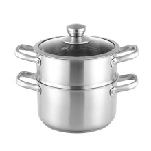 Large Stainless Steel Soup Pot with Lid - 16-24 cm Non-Stick Steamer and Hot Pot, Thickened 304 Kitchen Cookware