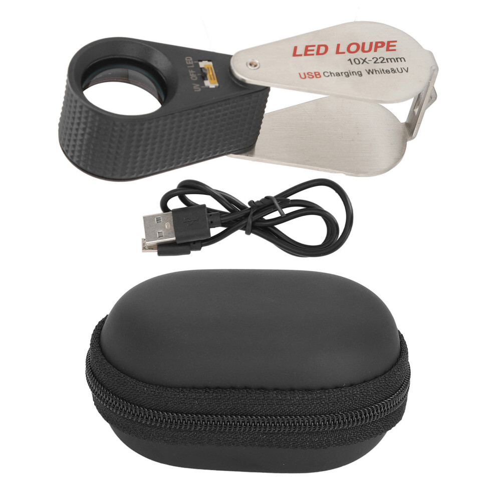 10X Jewelers Loupe Rechargeable Foldable Jewelry