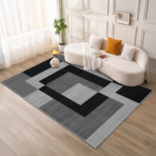 (160cm x 230cm (5ft 3" x 7ft 6")- Large Area Living Room Bedroom Rug , Milo Black Grey) Non Slip Modern Rugs Area Carpet Runner Door Mats