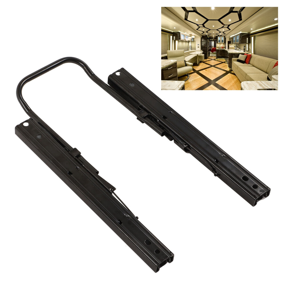 Steel Dual Rails Seat Slide Set For Rv Boat Truck Adjustable Locking Track 4621340939841