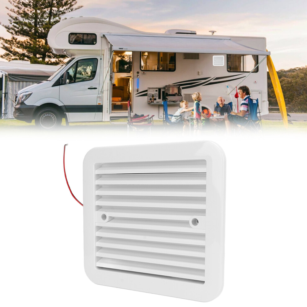 Rv Trailer Side Vents 12V Dustproof Cooling Unidirectional Accessory White 7661340939967