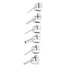 6 Stück Aluminium-Schrägdüsen für Heißluftpistole 850/852/950 Station