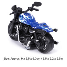 Pull Back Alloy Motorbike Toy for Children Blue Highly Simulated Model