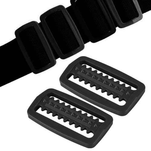 2PCS Heavy Duty ABS Lightweight Slide Buckle Strap 2