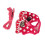 Dots Design Arnés de algodón para perros Rosa XL Ajustable 15