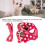 Dots Design Arnés de algodón para perros Rosa XL Ajustable 8