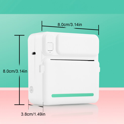 C19 Impresora mini portátil 1200mAh, 57mm, rosa 1