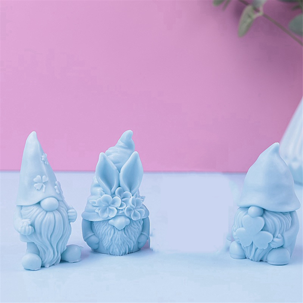 3D Dwerg Siliconen Kaarsenmal - Portret Van De Kerstman, IdeeëN Voor Cadeaus Voor Thuis-image