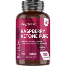 Raspberry Ketones 1200mg - 180 Vegan Capsules, 6 Months Supply