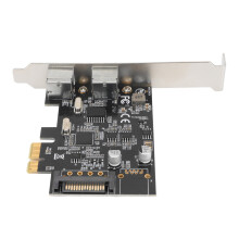 PCIe-Dual-Port-PS2-Erweiterungskarte SATA-Stromanschluss Plug & Play PS/2-Tastatur- und Maus-Port Erweiterungskarte