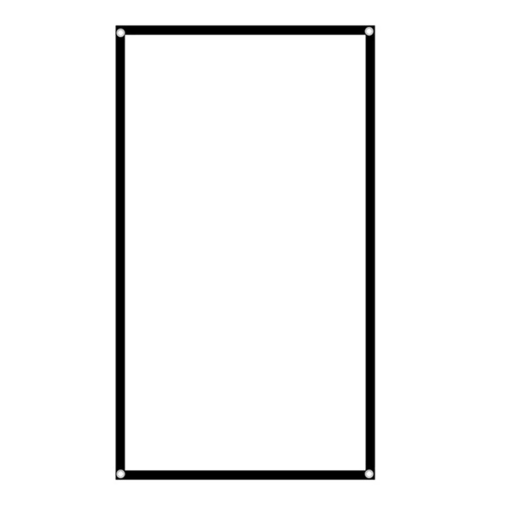 60In Portable Hd Projector Screen Foldable Polyester For Home Office 8451340953198