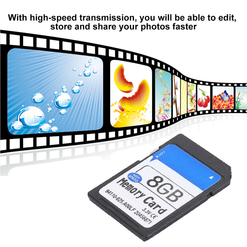 High-Speed 8G Memory Card For Camera, Mp3, Mp4, Slr, Game - Compact 3.2X2.3x0.3cm 9361340954950