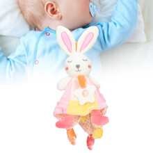Baby-Sicherheitsdecke Kauspielweich Pinkes Hasen-Design Beruhigende Sicherheitsdecke für Schlafzimmer