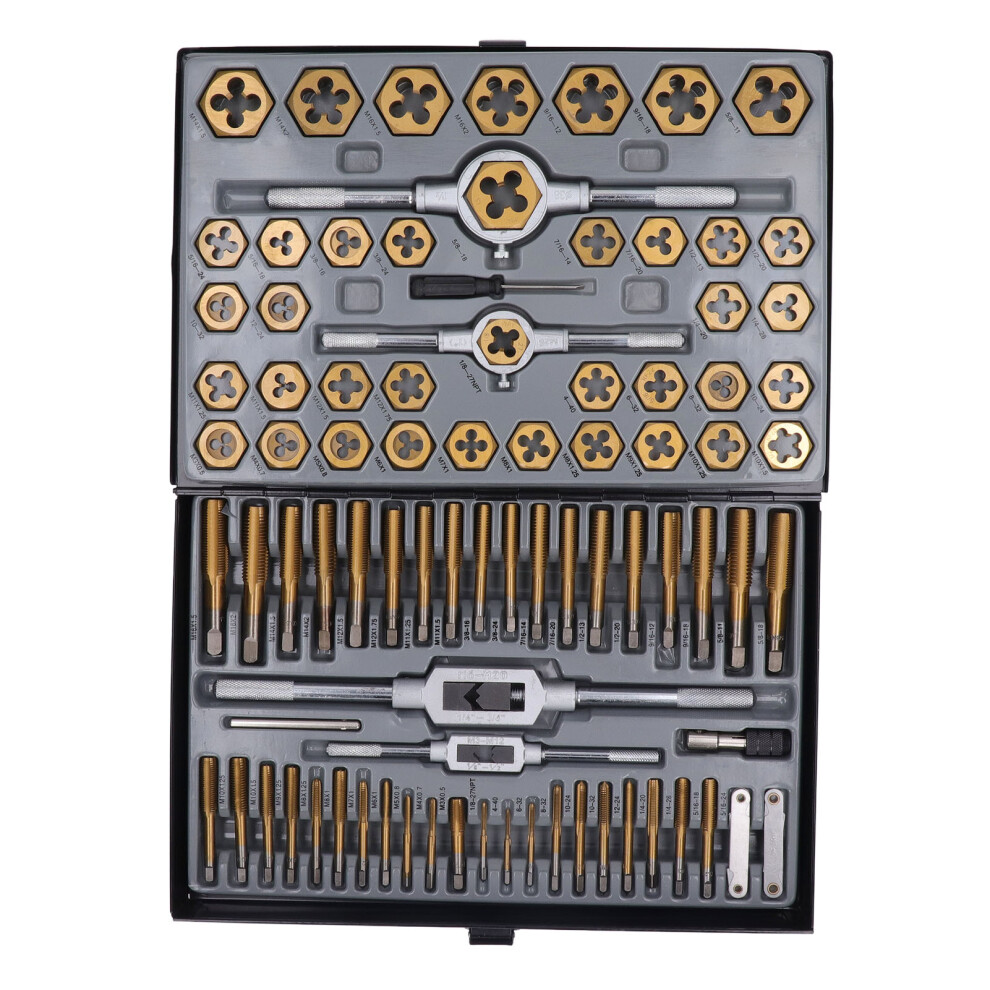 86PCS Tap Die Set Titanium Plated Carbide