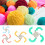 4 Größen Pompon Maker Kit Kunststoff Flusenball Stricknadel Set 9