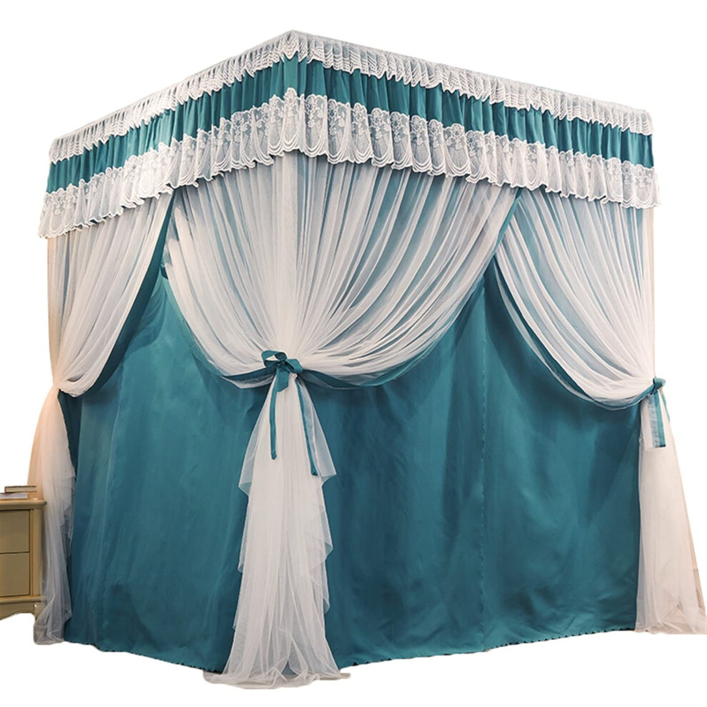 Bed Canopy Mosquito Net for Bedroom, Princess Style, 150x200x200 cm, Dustproof, Double Blackout Curtain
