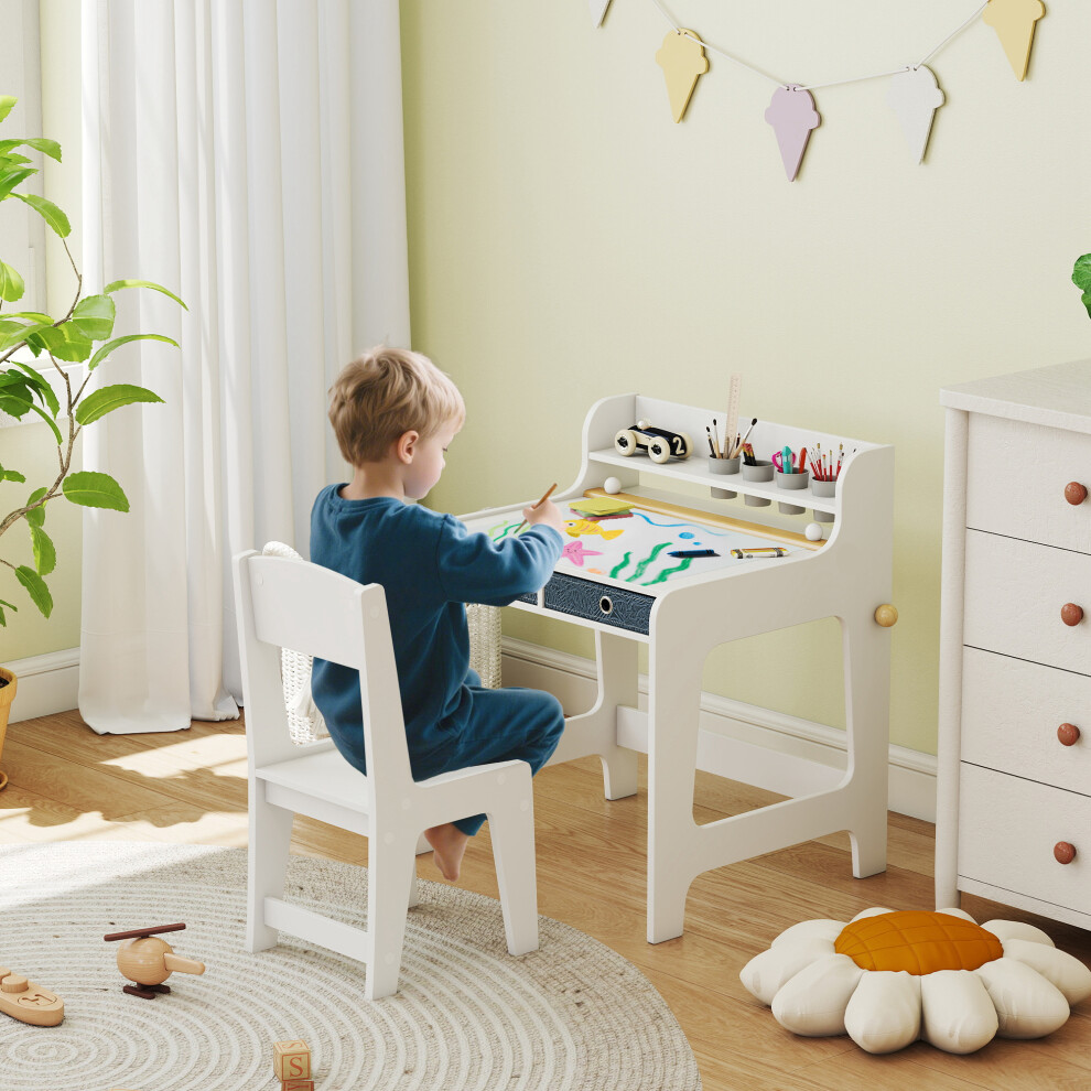 New Aiyaplay Art Table And Chair Set For Children With Drawers