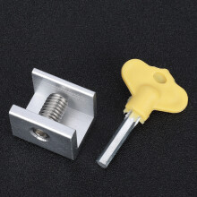 10 Pack Aluminum Window Lock Safety Lock with Keys 3x2.5cm