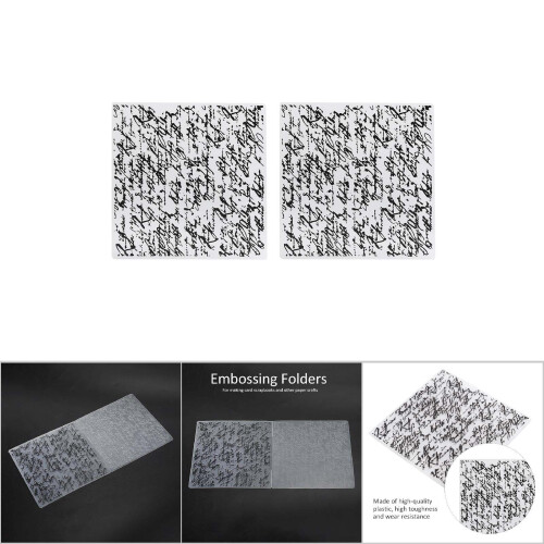 2pcs Embossing Folders Concave Convex Scrapbooking Templates for Handcraft DIY