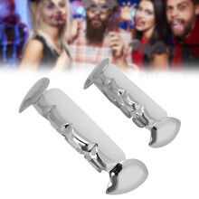 Teeth Men Women Halloween Prop Brass Teeth Decoration, Gold Silver Rosegold Black