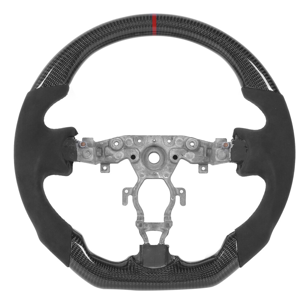 Carbon Fiber Steering Wheel Suede With Red 9121376618710