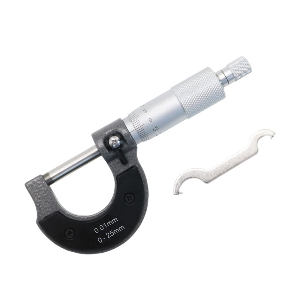 Micrometer 0-1 Inch 0-25Mm Precision Measuring Tool External Micrometer Machinist Instrument Steel Construction 6493810665554