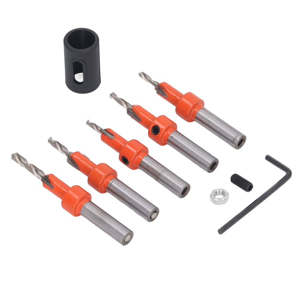 5PCS Wood Countersink Drill Bits Woodworking Round