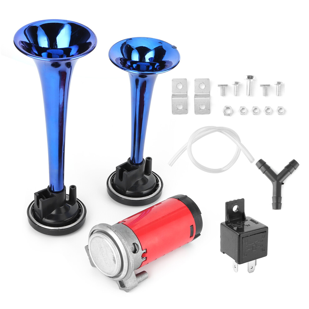 12V Air Horn 178Db Loud Sound Dual Trumpet With 9121376619274