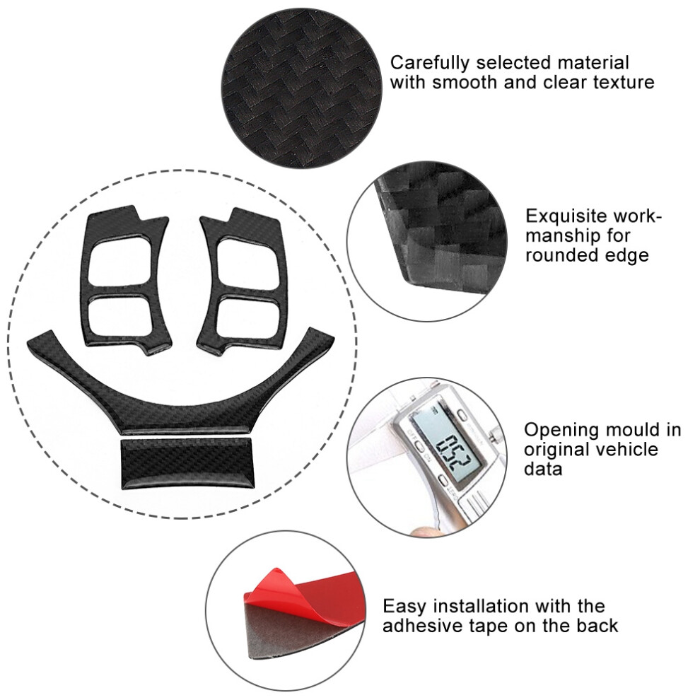 4Pcs Carbon Fiber Steering Wheel Trim Cover Set For Lexus Is 2014-2018 9361340965406