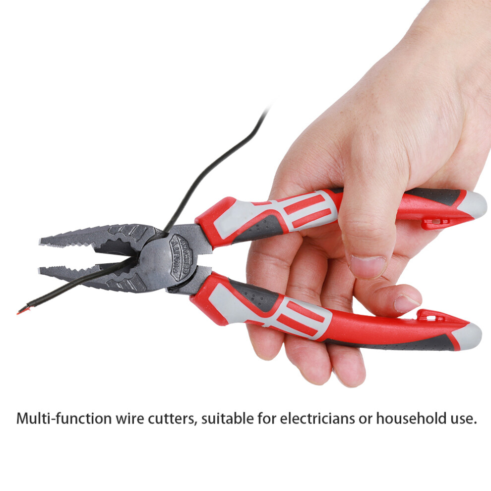 8In Multi-Functional German Electrician Pliers Wire Cutter 60# Alloy Steel 8721340966314