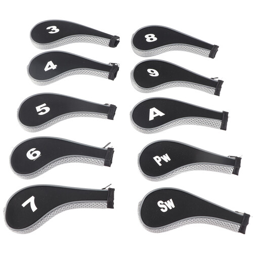 10pcs Neoprene Golf Club Iron Head Covers Putter 1