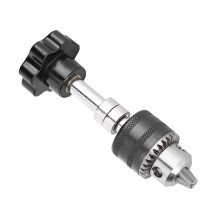 Aluminum Alloy Hand Drill with 0.5mm-6.5mm Clamping Range, Black, 11cm