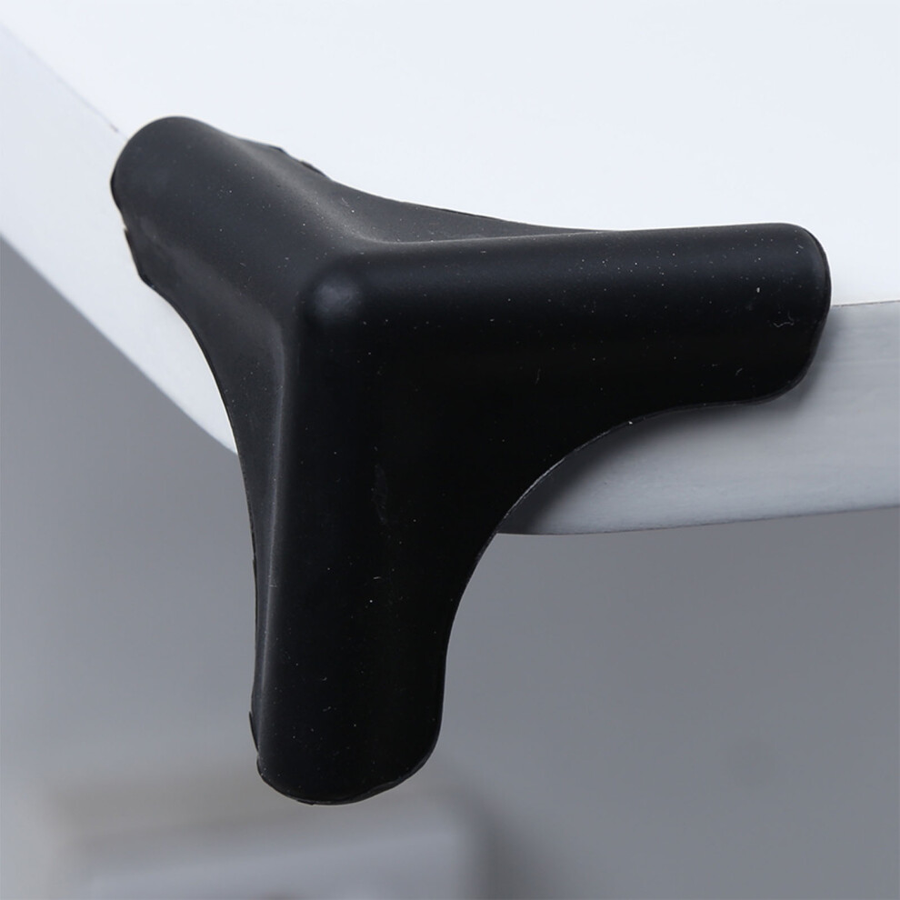 Set Of 4 Silicone Corner Guards - Furniture Child Safety Cushions Black