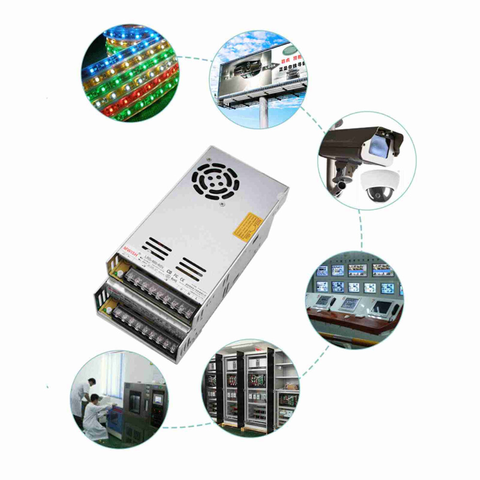 400W 60V 6.6A Switching Power Supply Metal 215X115x50mm Silver 9461340970070