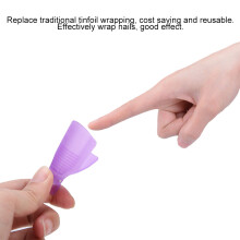 Tragbares Nagellackentferner-Clip-Set, Wattepads, UV-Gel-Reiniger, Pink/Lila