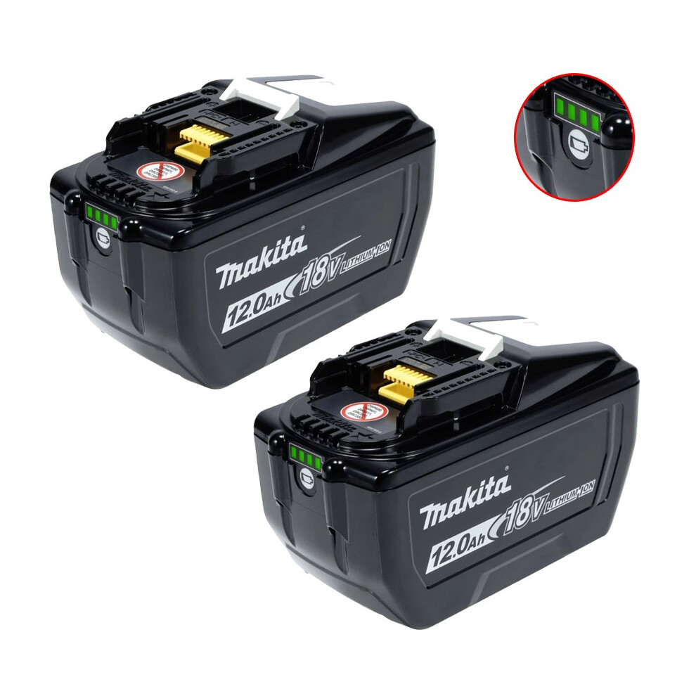 2x Makita BL18120 18V 12.0Ah Li-Ion LXT Battery 12Ah Battery 1915J2-8 Genuine