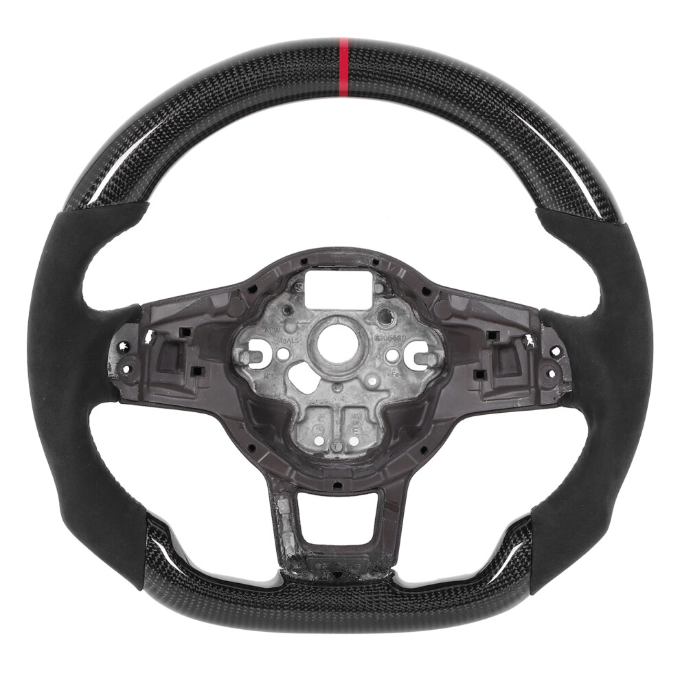 Carbon Fiber Steering Wheel Suede Fit For Red 9121376620546