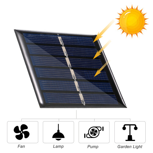0.3W 3V Waterproof Polycrystalline Solar Panel for Camping & DIY Projects 1
