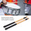 1 par de baquetas de bambú para jazz negras percusión 8
