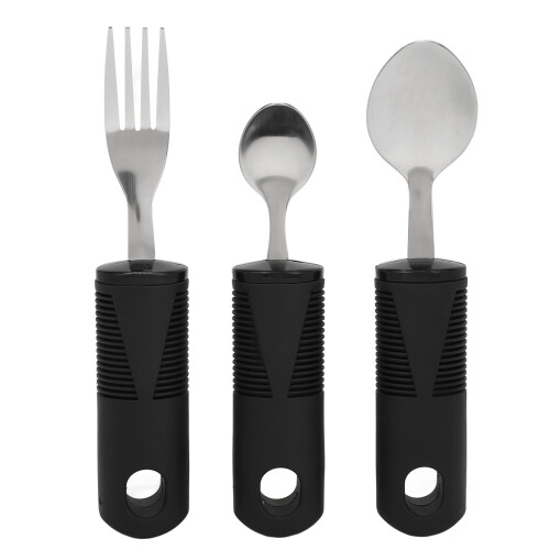 3 Stück Edelstahl-Utensilien mit breiten Gummigriffen 1