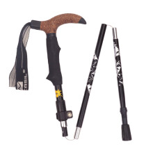 (White) Outdoor Foldable Trekking Poles Lightweight Camping Hiking Sticks Portable Elderly Walking Crutches