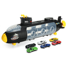 (Package B) Alloy Inertia Shark Artillery Submarine Vehicle Set Diecast Car Model Toys for Kids Gift
