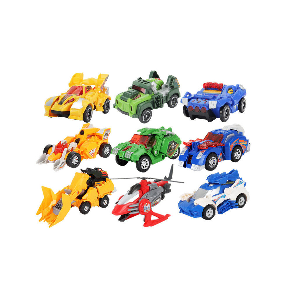 (Blue New Salon Dragon) Electric Transformed Dinosaur Chariot Car Diecast Model Toy with LED Lights for Kids Gift-image-OPC-PJM9JWD-NEW