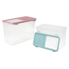 (Green) Rice Barrel 10kg Red / Green Food Grains Rice Barrel Box Sealed Container Storage Box With Measuring Cup